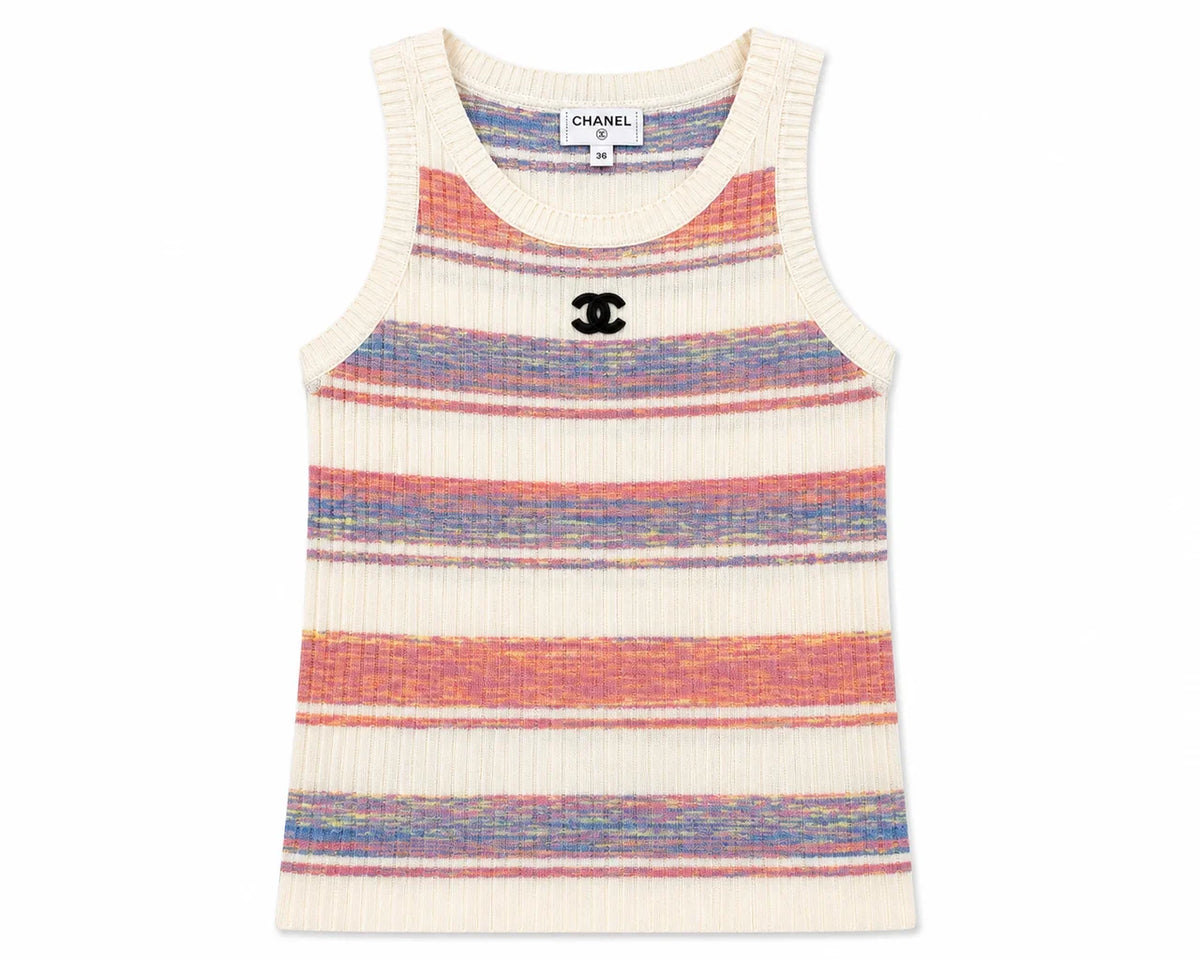 MULTICOLOR RIBBED TANK TOP