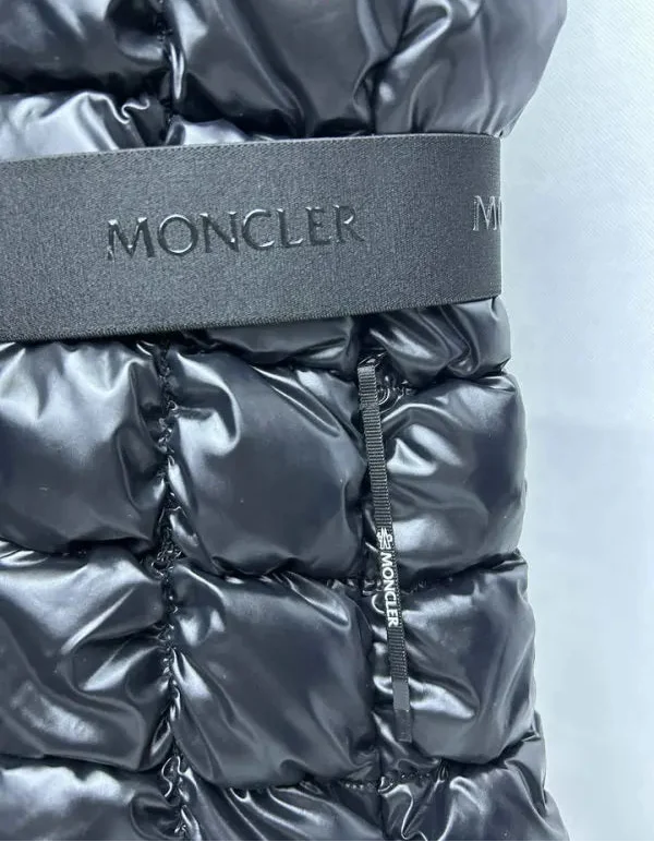 BELTED QUILTED HOODED PUFFER VEST