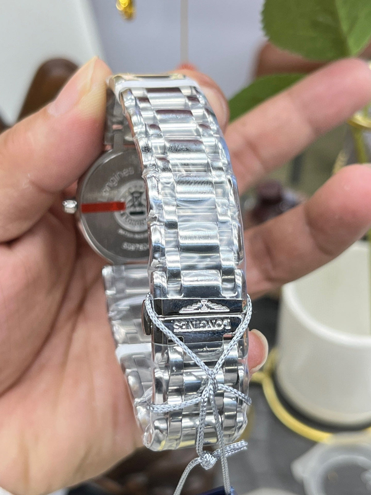 SILVER STAINLESS STEEL WATCH WITH MOONPHASE