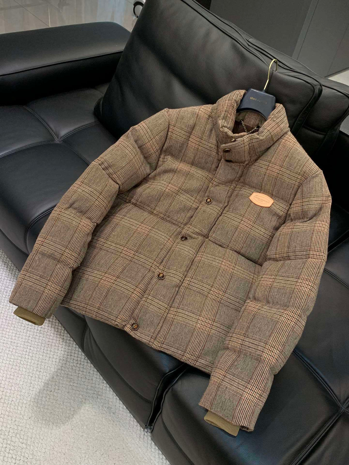 PLAID PADDED PUFFER JACKET