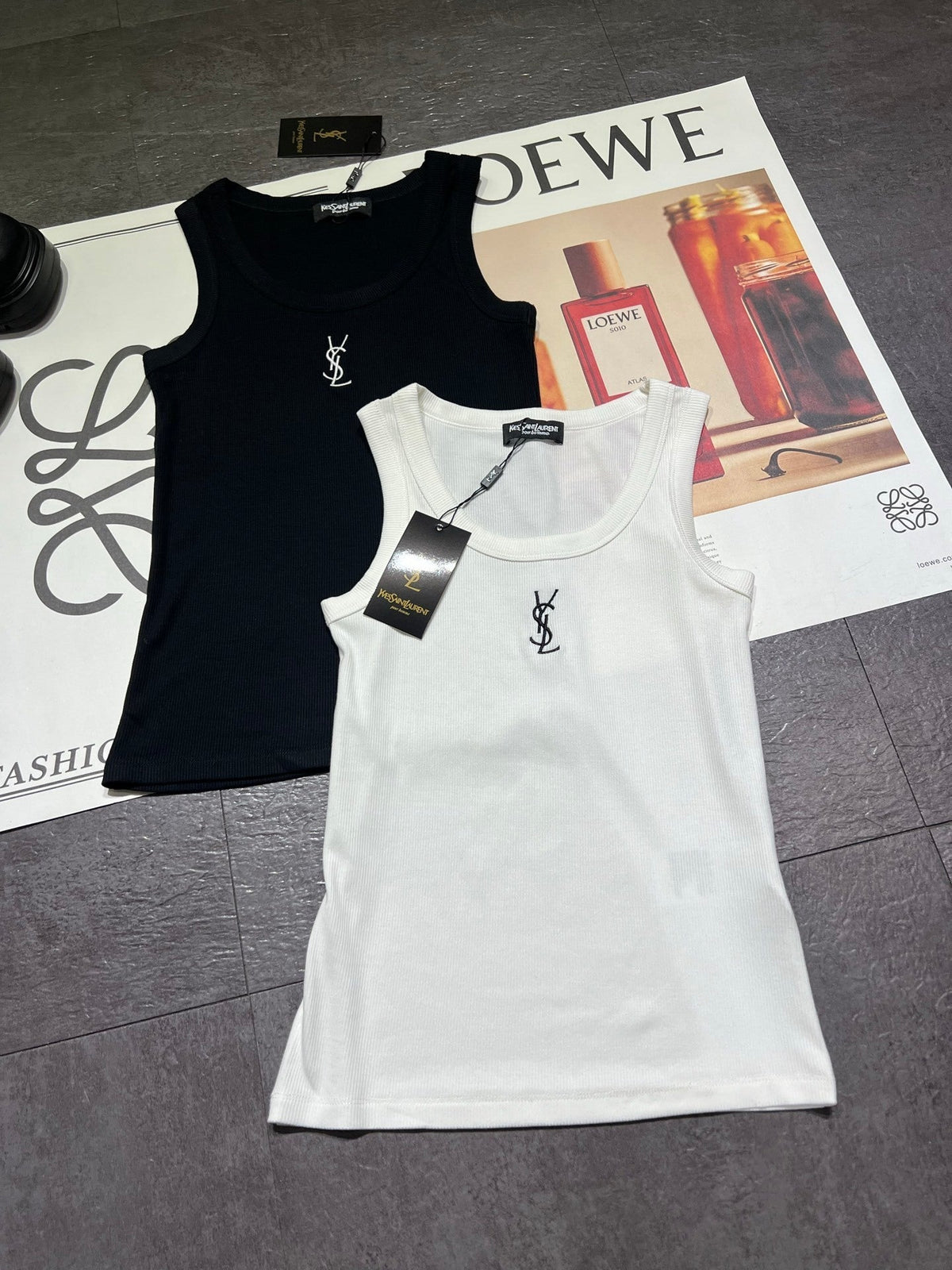 LOGO RIBBED SLEEVELESS TANK TOP