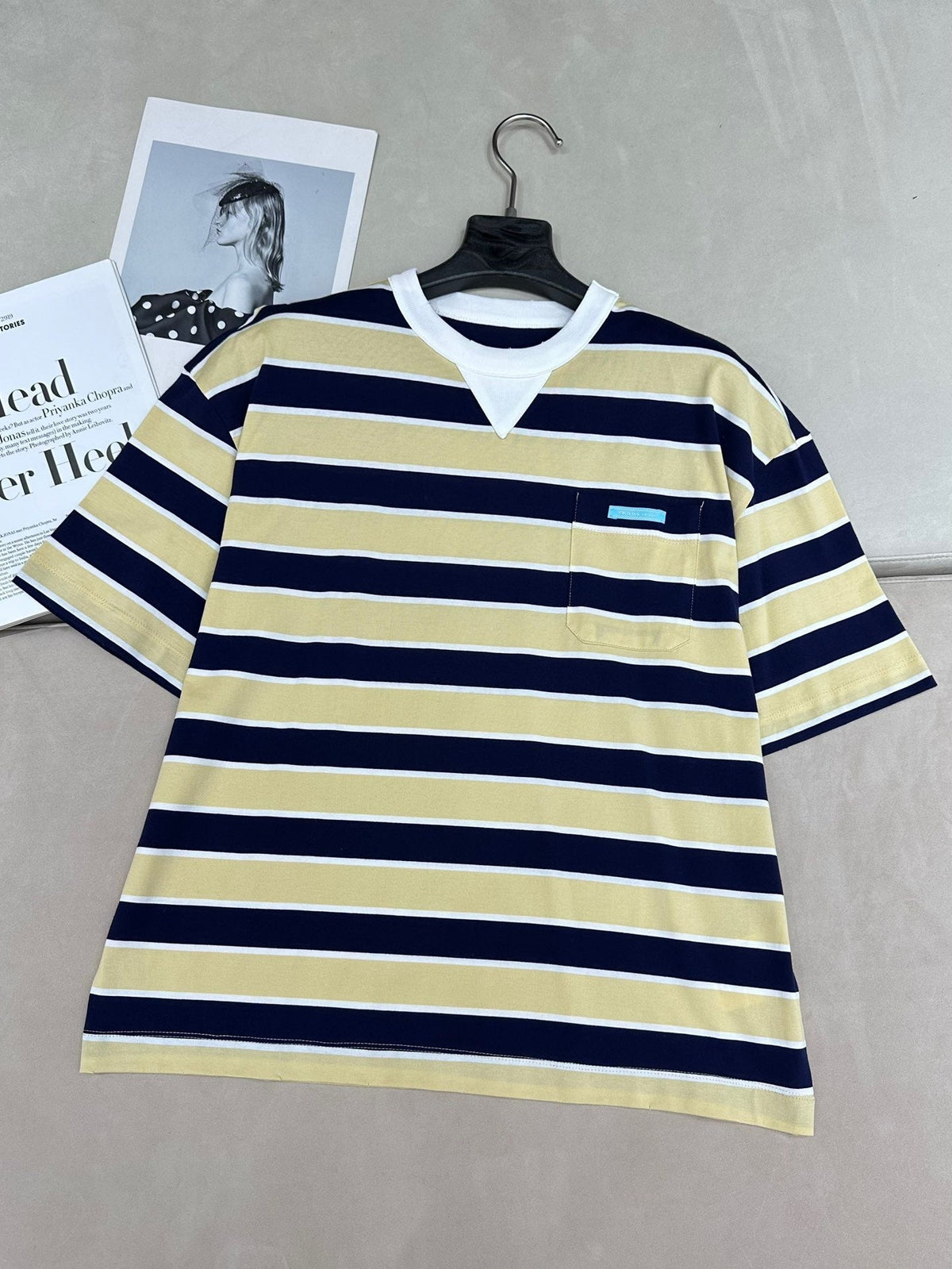 STRIPED POCKET T-SHIRT