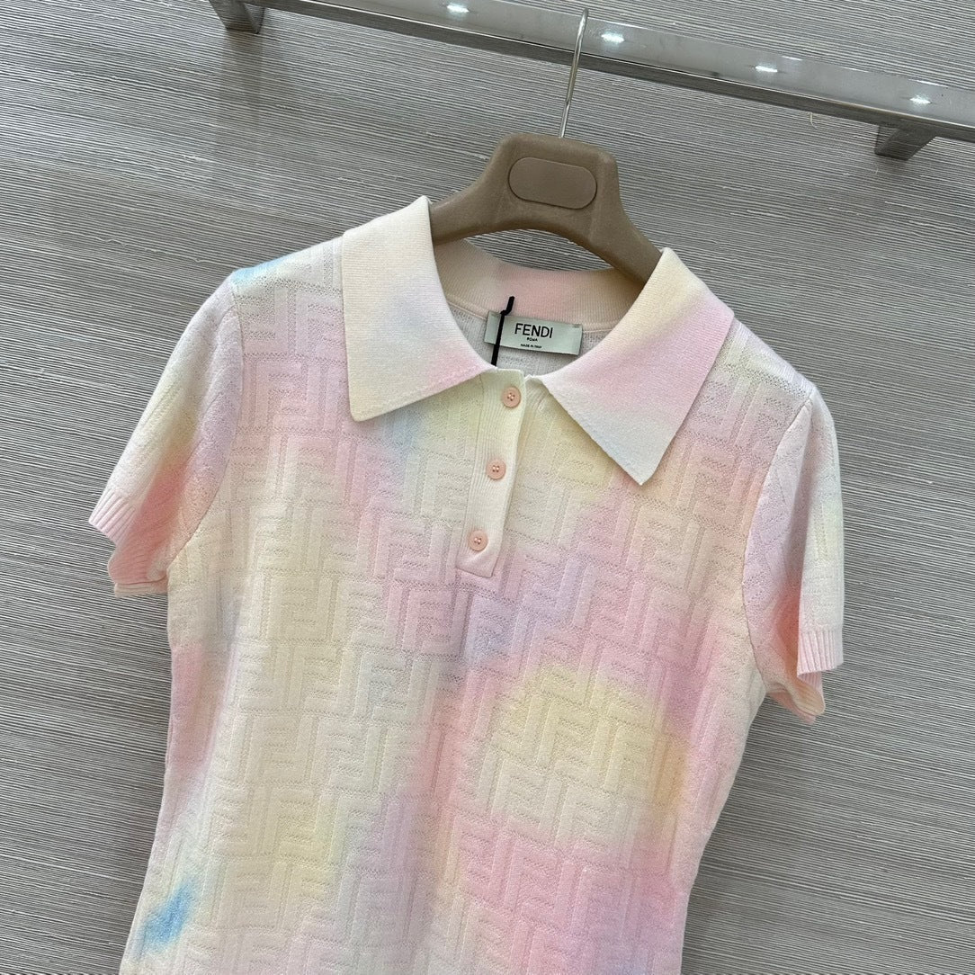 PASTEL KNIT POLO DRESS