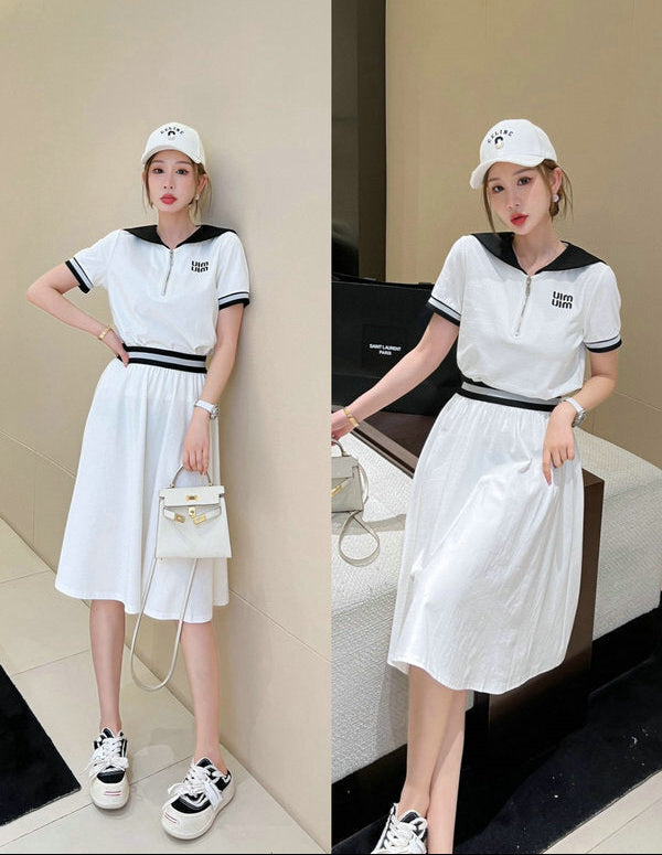 SPORTY PLEATED SKIRT SET