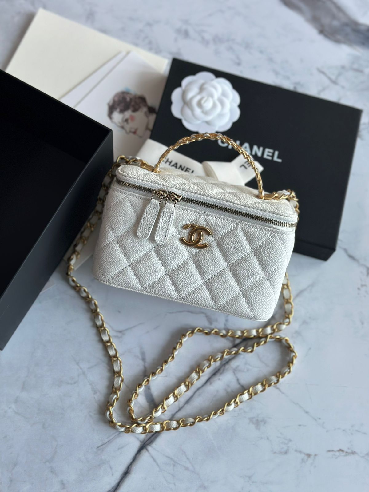 QUILTED VANITY BAG
