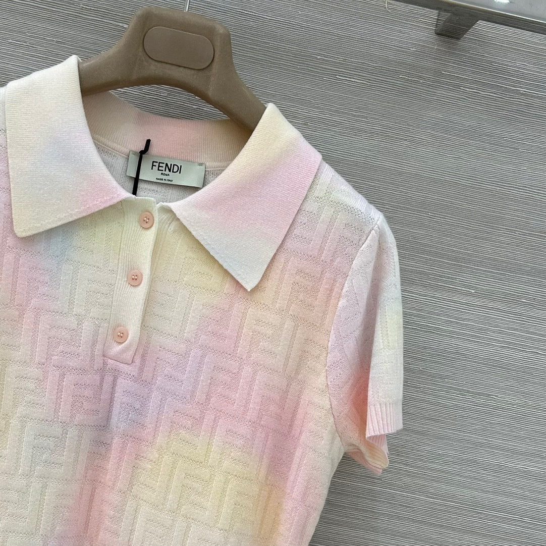 PASTEL KNIT POLO DRESS