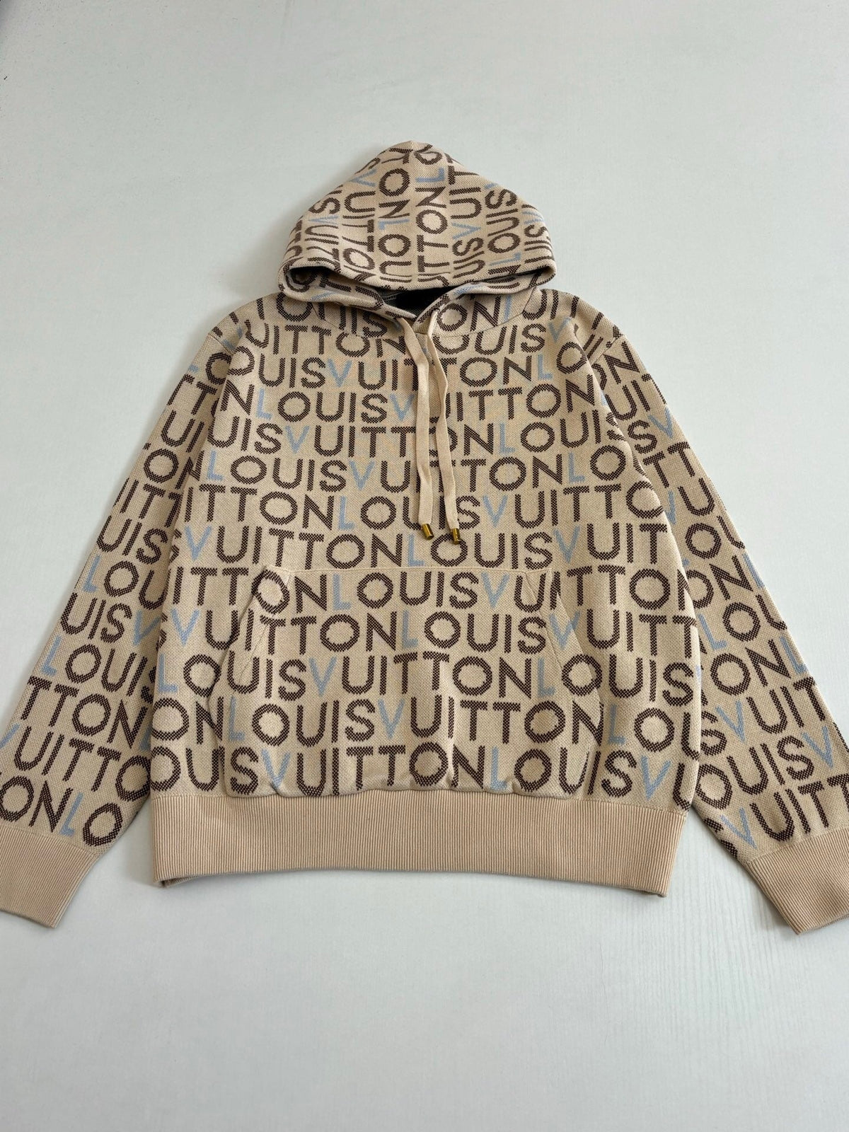 MONOGRAM PRINT HOODED SWEATSHIRT