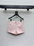 PINK MONOGRAM PRINT SHORTS