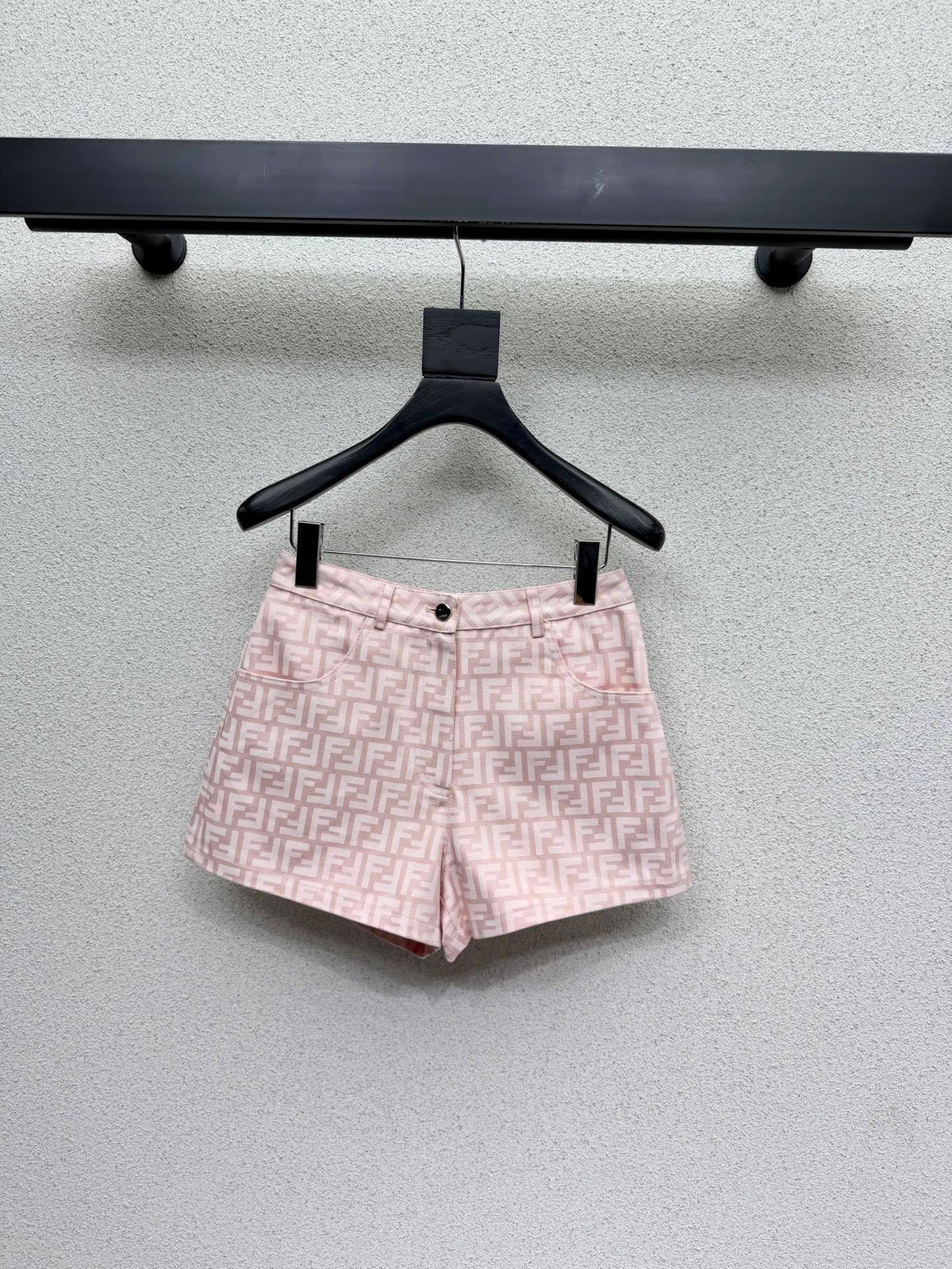 PINK MONOGRAM PRINT SHORTS