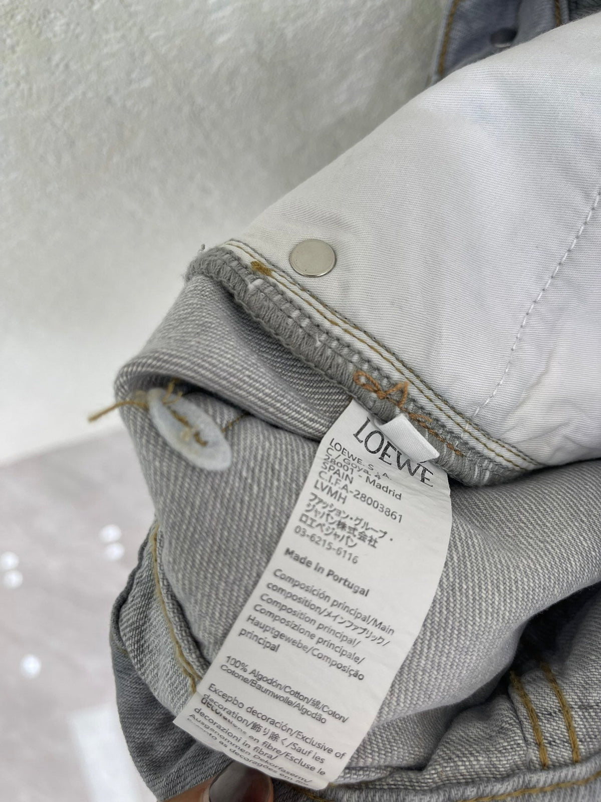 CRYSTAL EMBELLISHED WIDE LEG DENIM JEANS