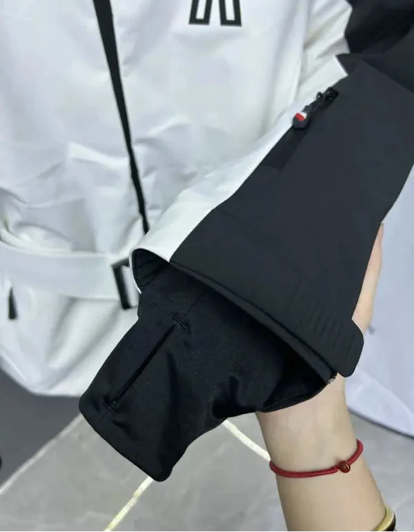 BELTED COLORBLOCK HOODED PERFORMANCE JACKET
