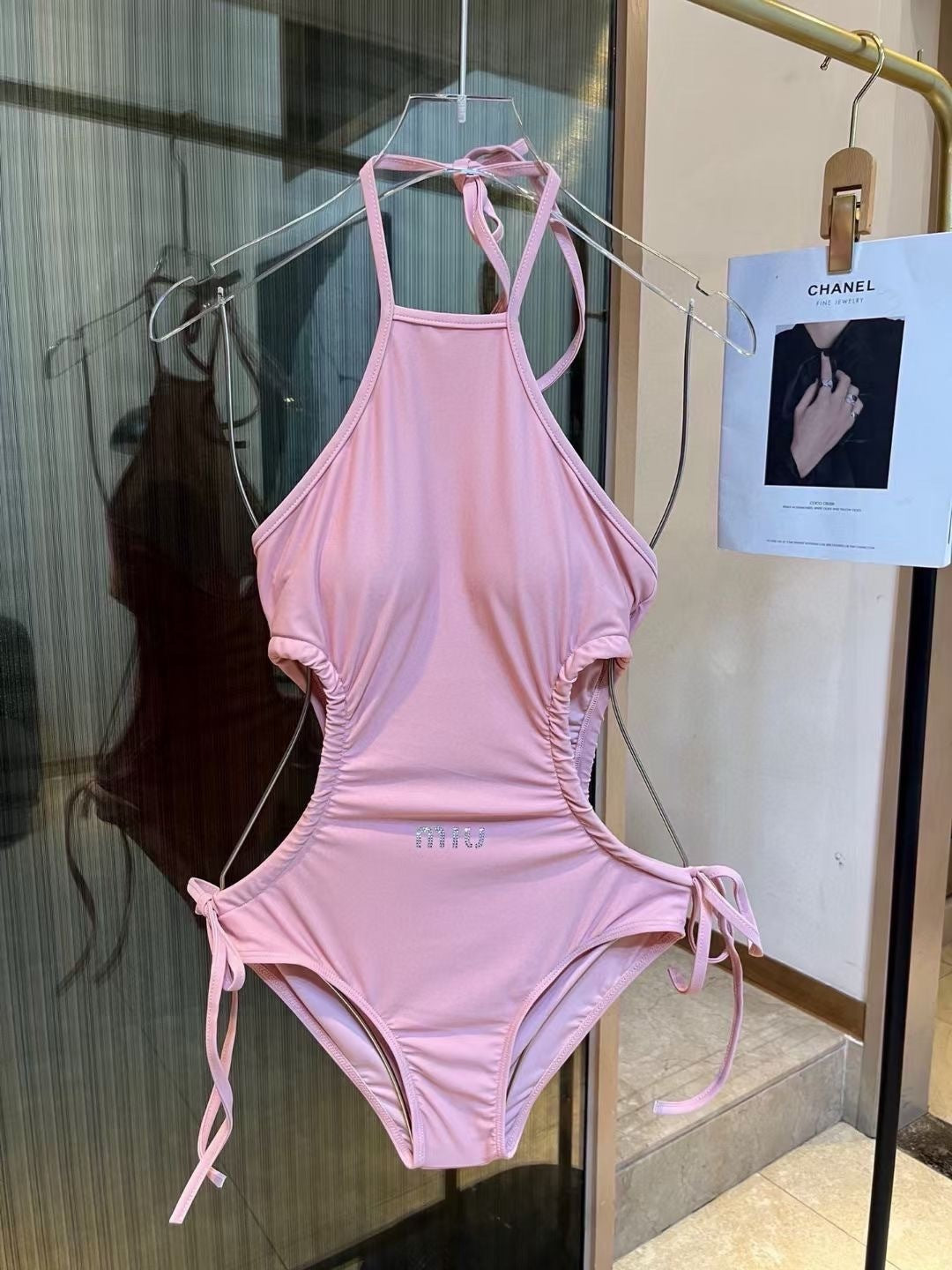 SIDE TIE CUT-OUT ONE-PIECE SWIMSUIT