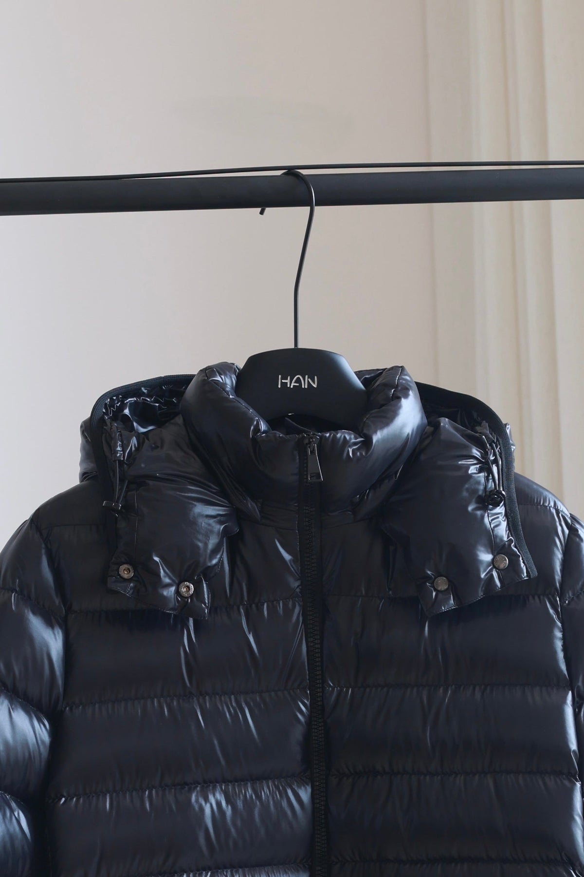 LONG HOODED QUILTED PUFFER COAT