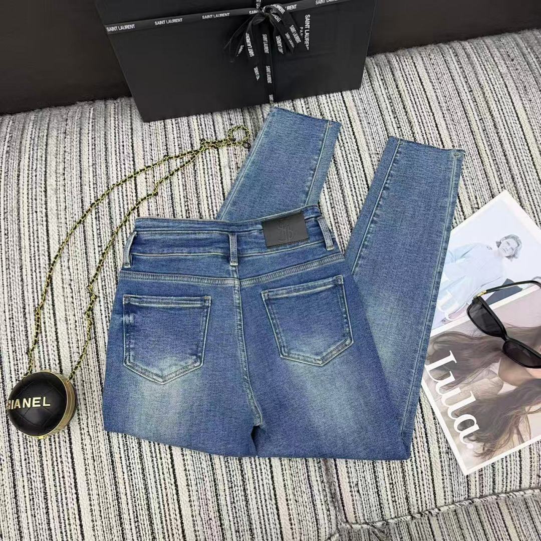 HIGH-WAIST BRAID DETAIL SKINNY JEANS