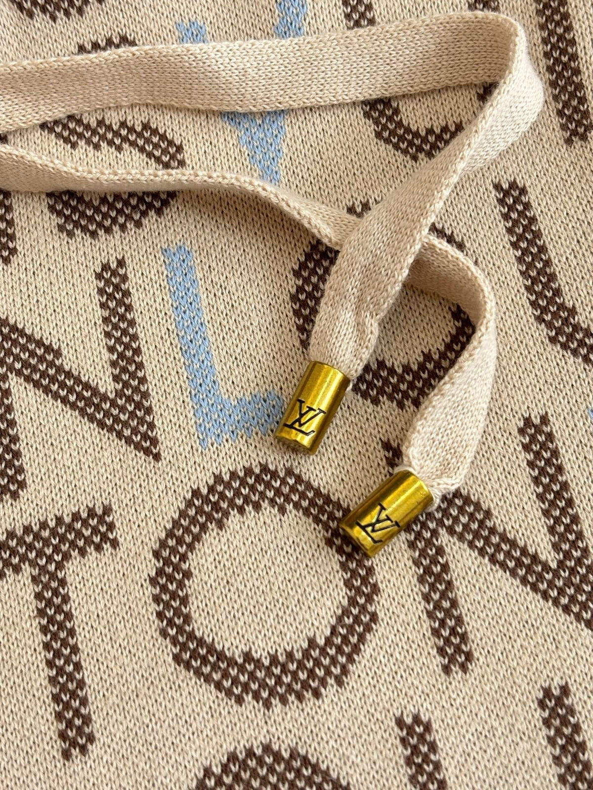 MONOGRAM PRINT HOODED SWEATSHIRT