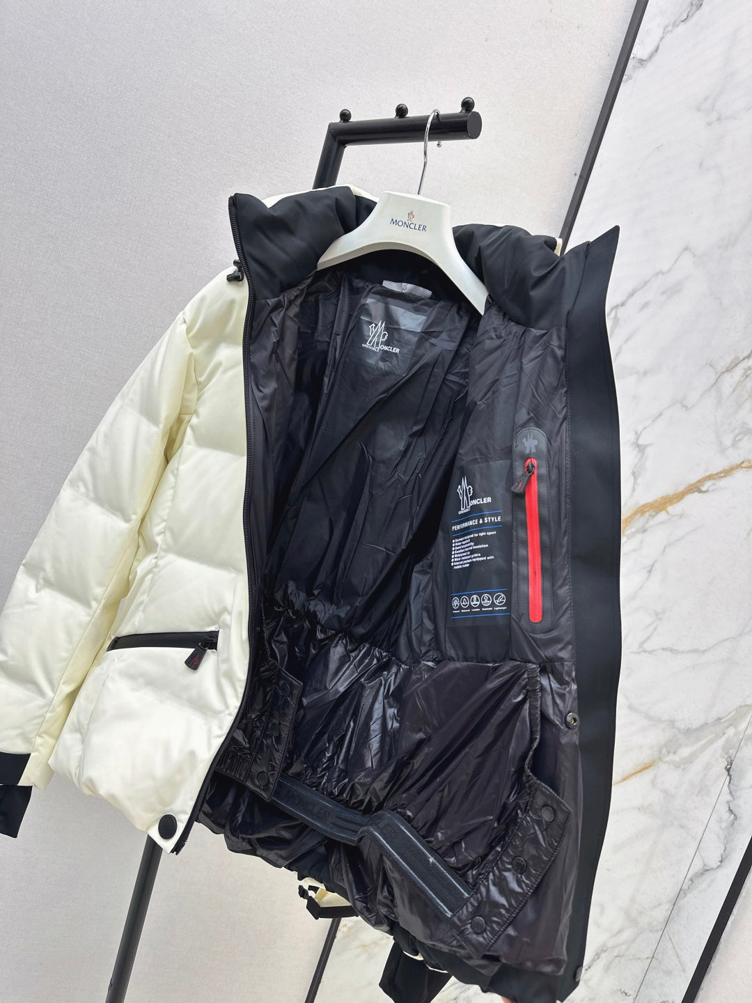 BELTED HOODED QUILTED PUFFER JACKET