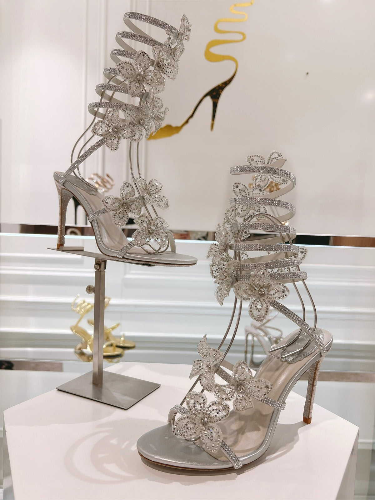 CRYSTAL BUTTERFLY HEELS