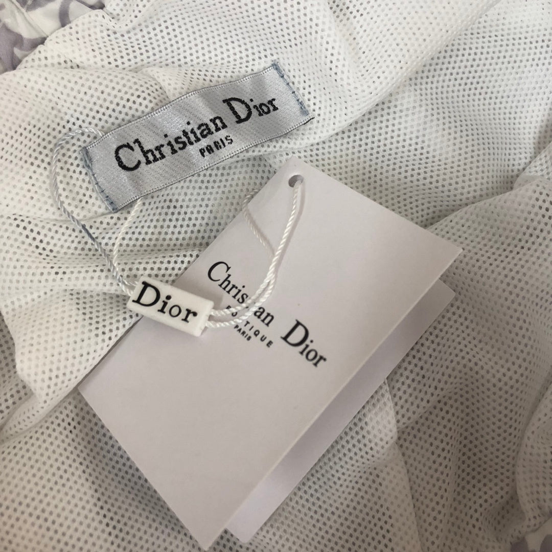 MONOGRAM SWIM SHORTS – LIGHT GREY & WHITE
