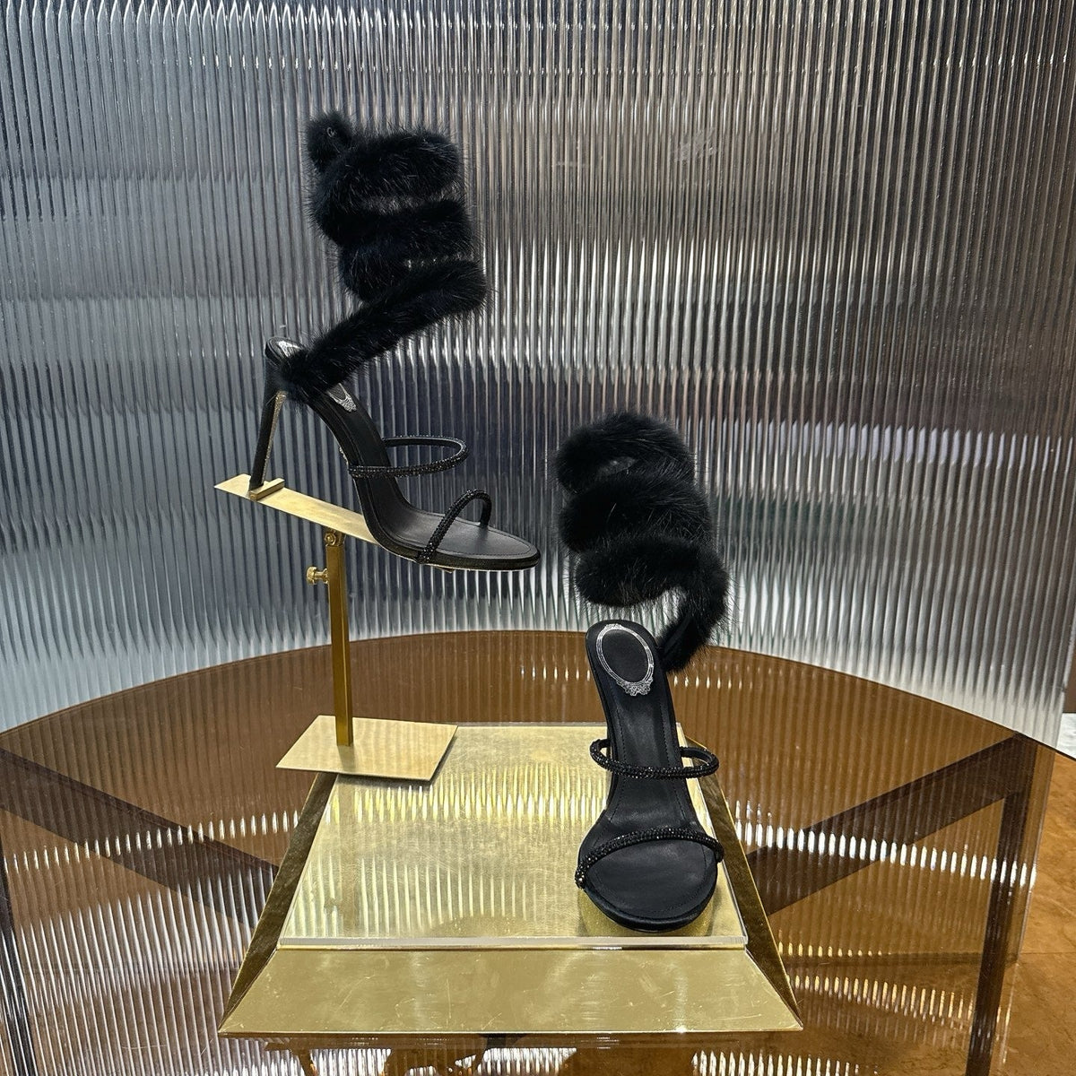 MIDNIGHT FUR HEELS