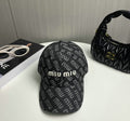 BLACK MONOGRAM BASEBALL CAP WITH EMBROIDERED LOGO