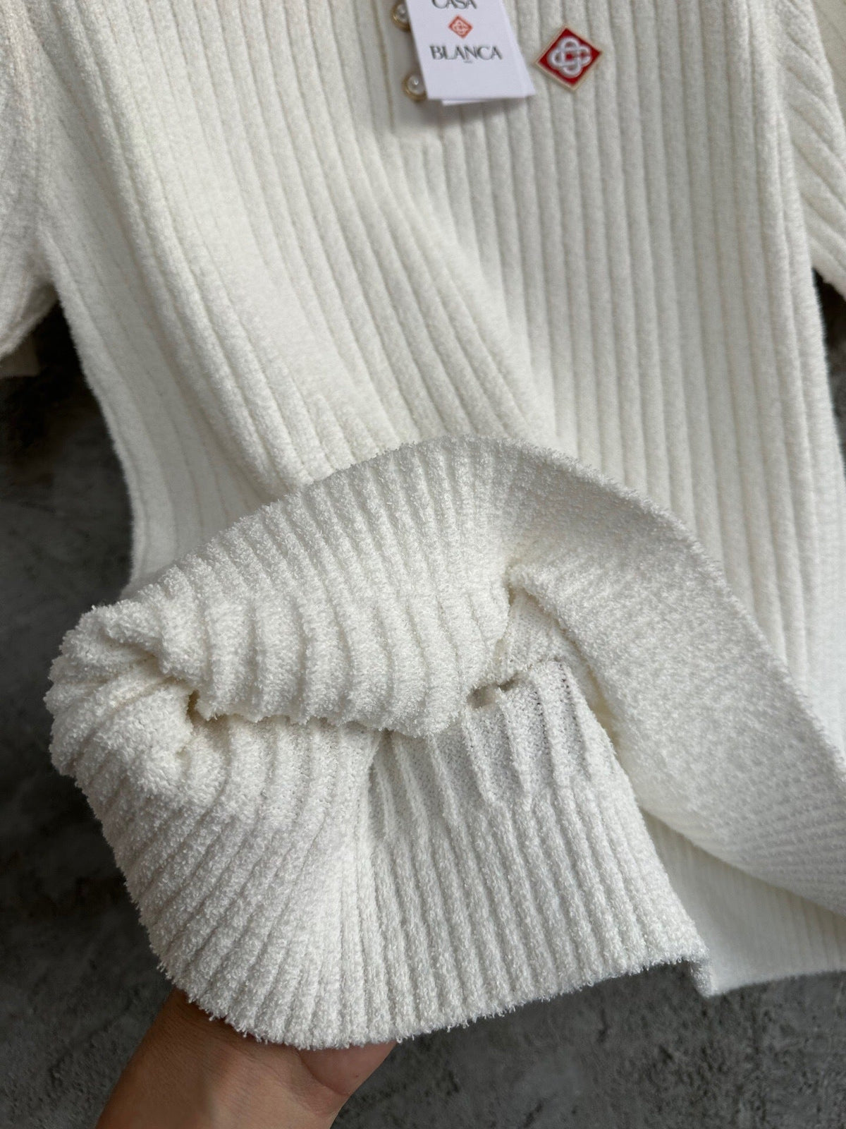 RIBBED KNIT POLO SHIRT