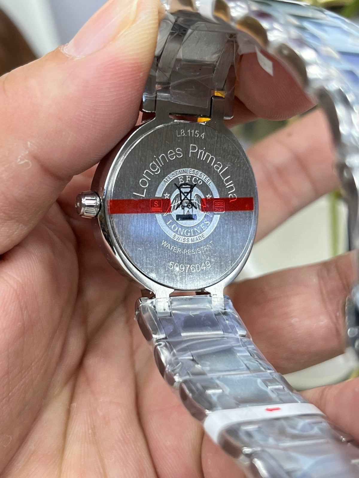 SILVER STAINLESS STEEL WATCH WITH MOONPHASE