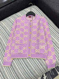 MONOGRAM BUTTON KNIT CARDIGAN