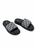 DESIGNER MONOGRAM SLIDE SANDALS