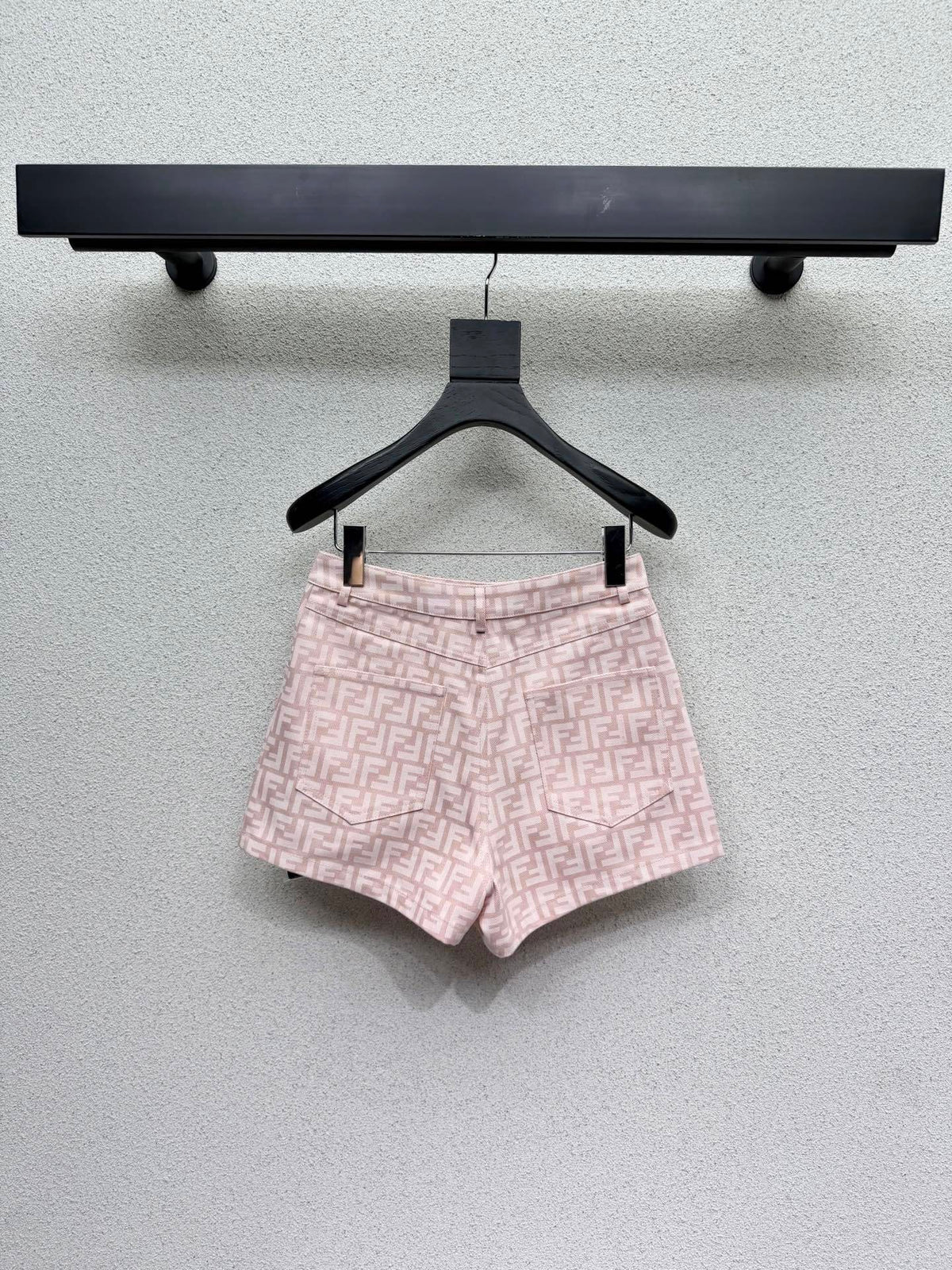 PINK MONOGRAM PRINT SHORTS