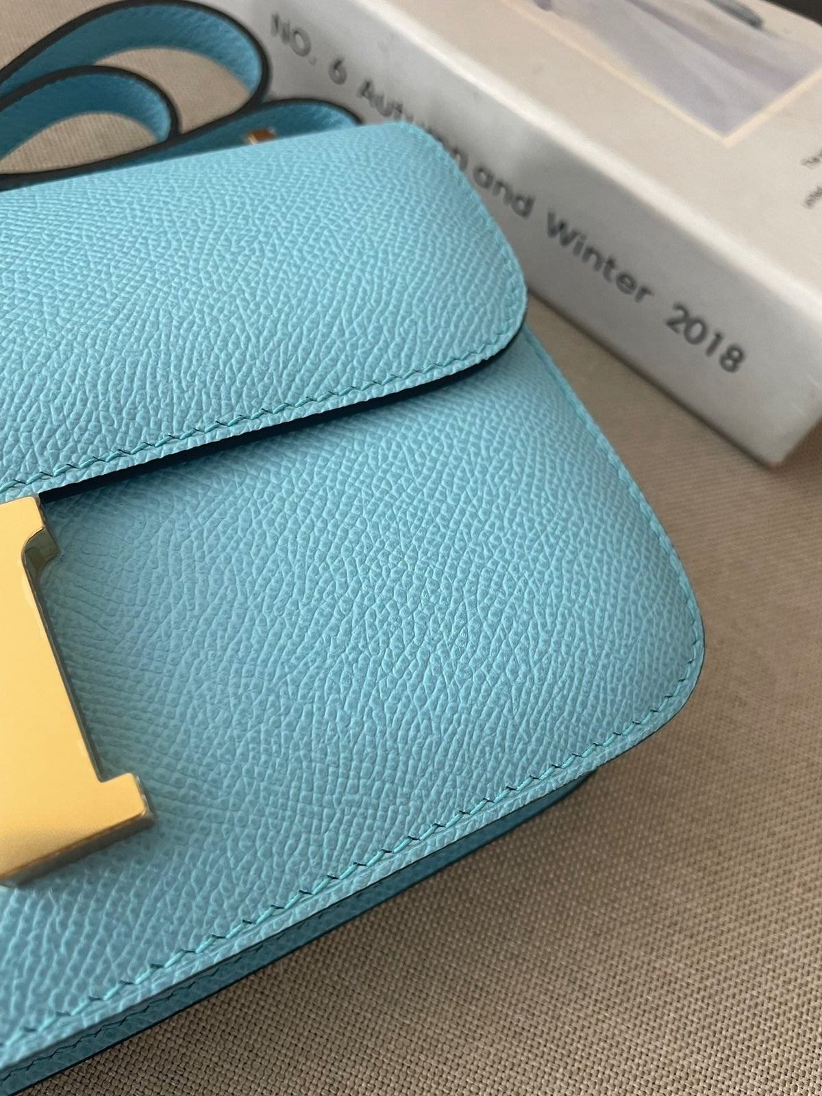 SKY BLUE STRUCTURED CROSSBODY BAG