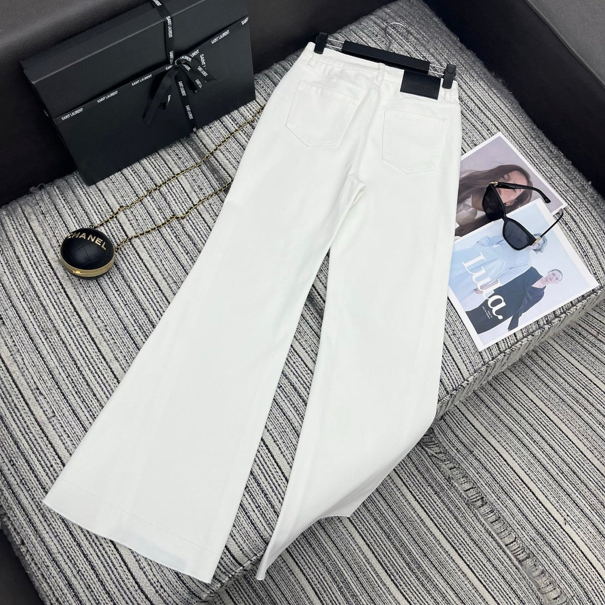 HIGH-WAIST WIDE-LEG TAILORED PANTS