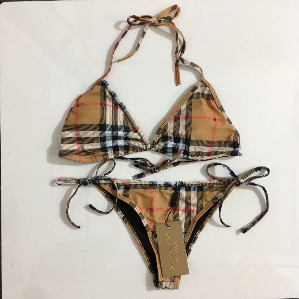 CLASSIC CHECK STRING BIKINI SET