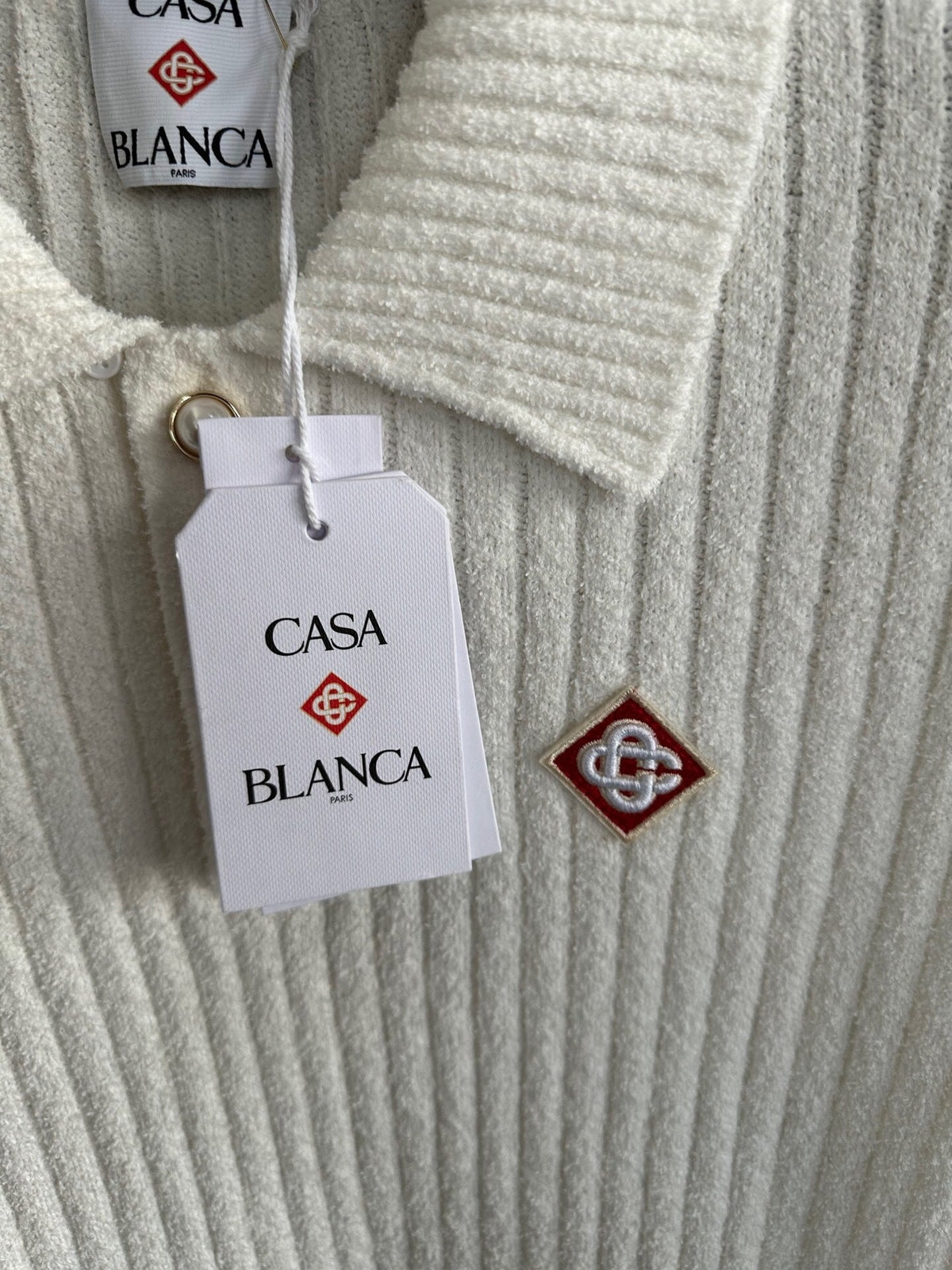 RIBBED KNIT POLO SHIRT