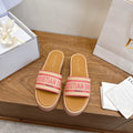 PINK LOGO STRAP PLATFORM SLIDE SANDALS
