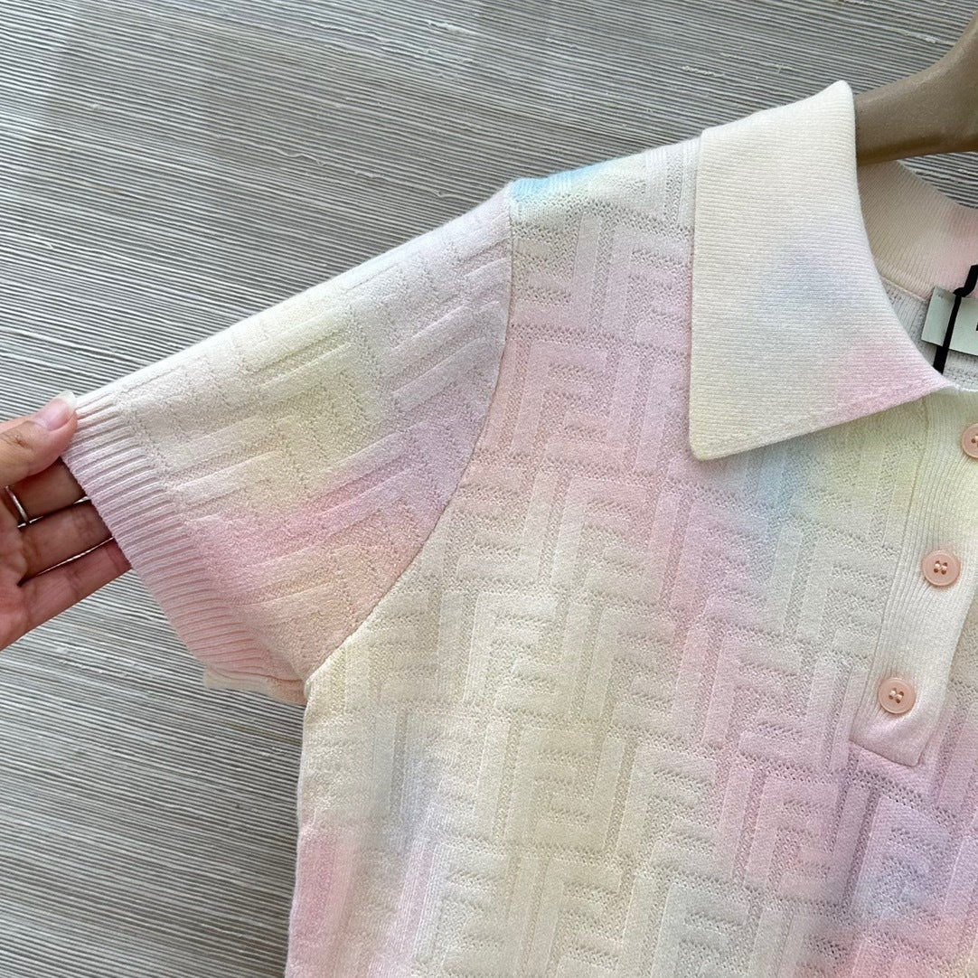 PASTEL KNIT POLO DRESS