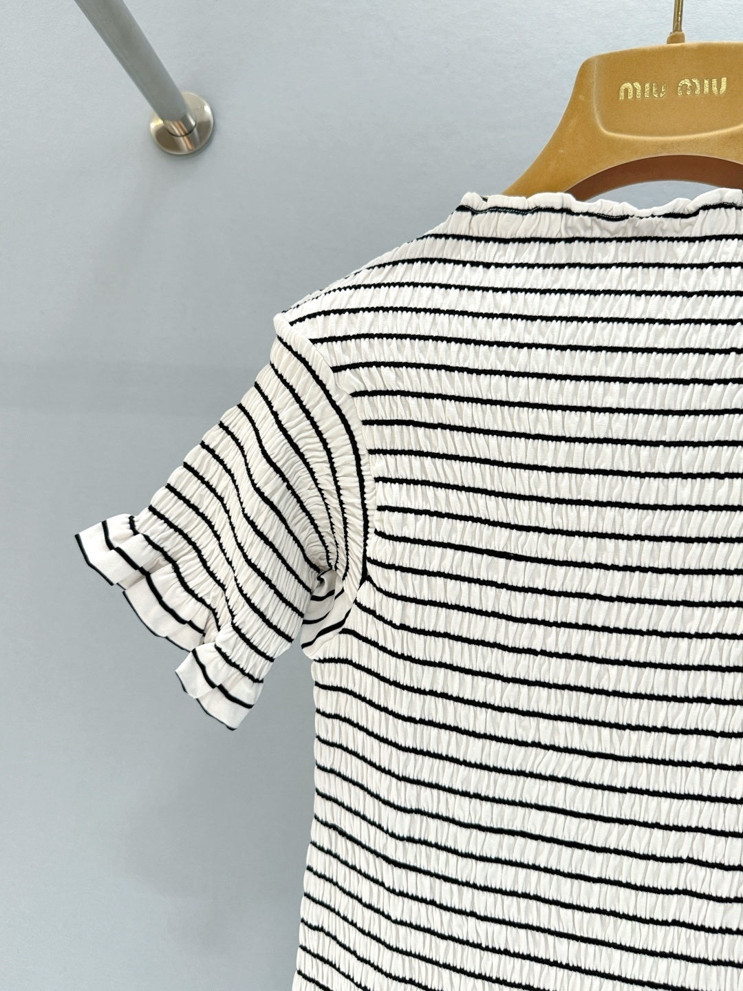 STRIPED RIBBED MINI DRESS