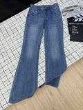 CLASSIC HIGH-RISE FLARED DENIM JEANS