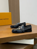 BLACK PATENT LOAFERS