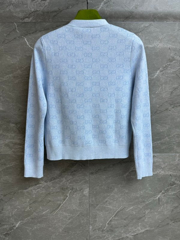 V-NECK MONOGRAM KNIT CARDIGAN