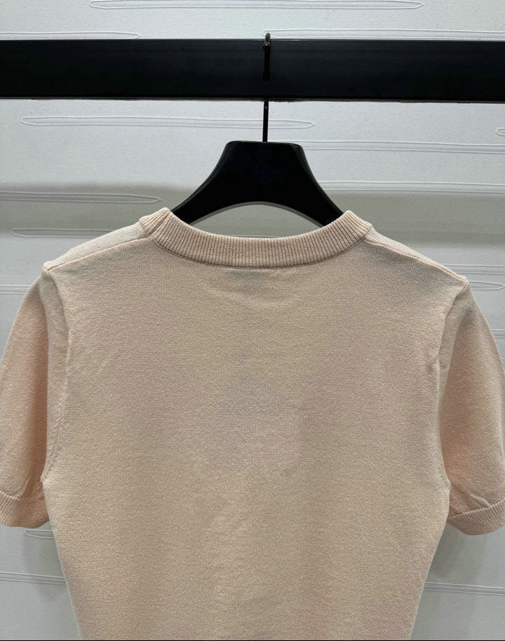 SOFT KNIT LOGO SHORT-SLEEVE SWEATER