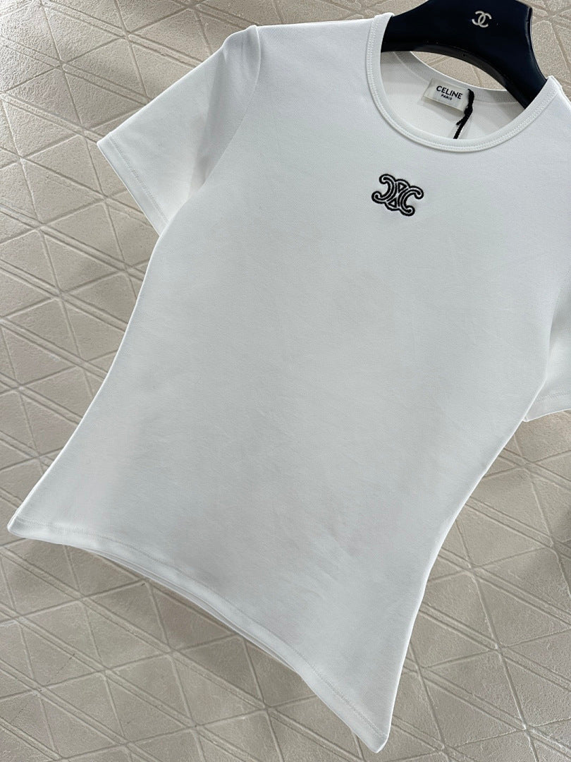 LOGO FITTED CREW NECK T-SHIRT