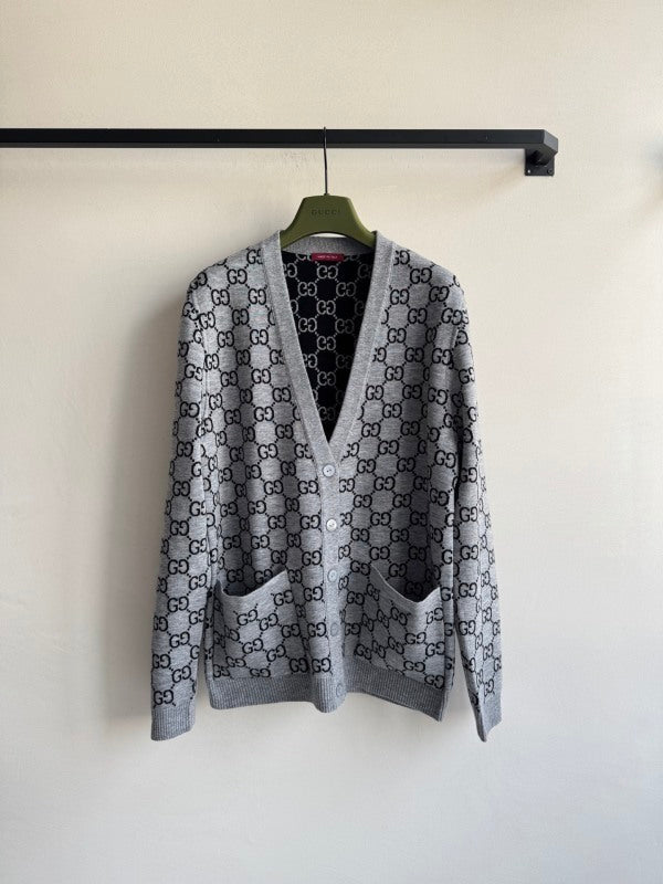 MONOGRAM V-NECK KNIT CARDIGAN