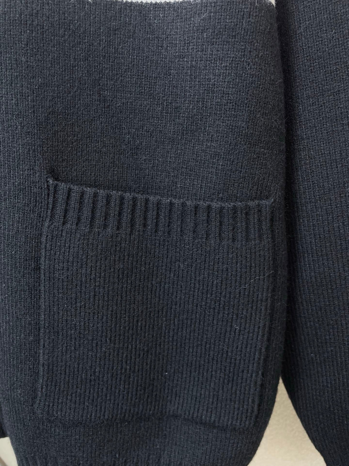 ZIP-FRONT STRIPED KNIT CARDIGAN WITH COLLAR