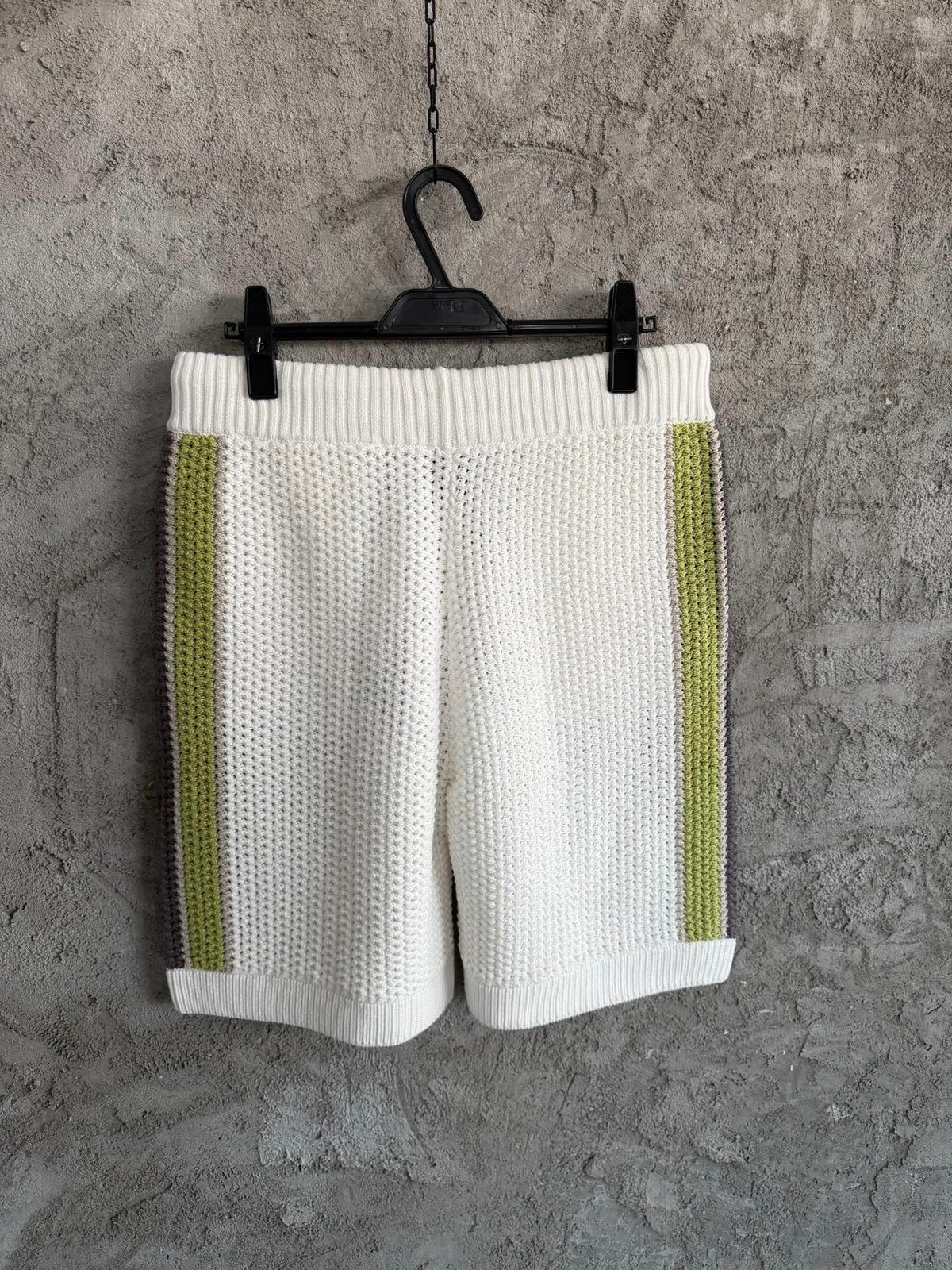 COLOR BLOCK KNIT SHORT SET