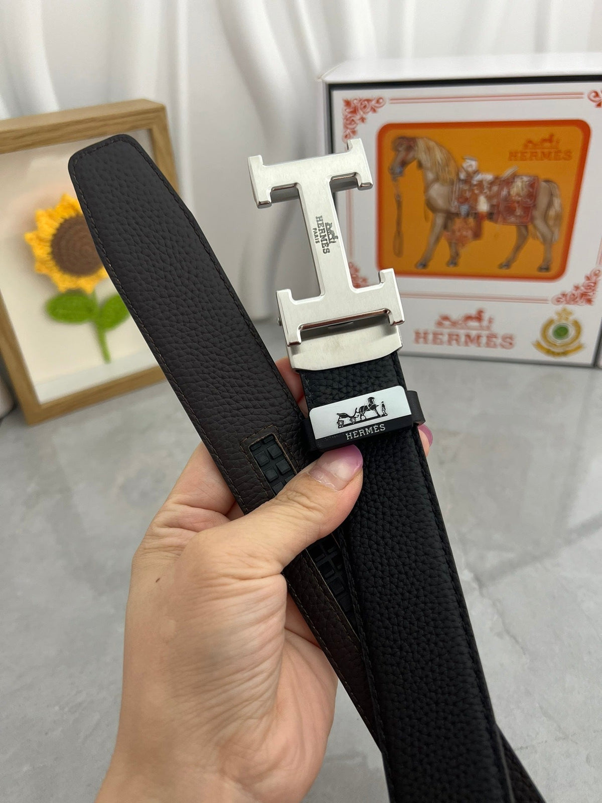 PREMIUM LEATHER BELT – SILVER BUCKLE EDITION