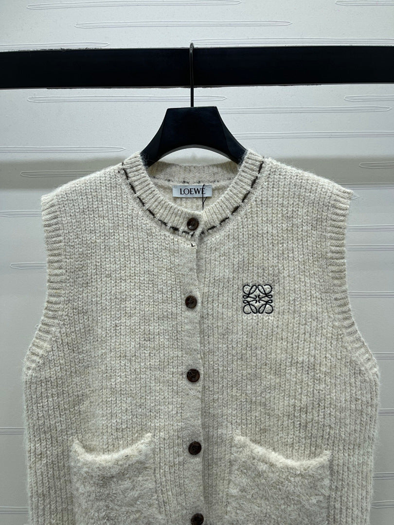 BUTTON FRONT KNIT VEST