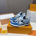 BLUE & NAVY ATHLETIC-STYLE SNEAKERS