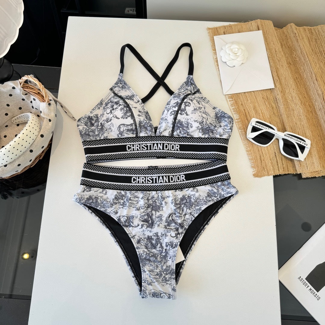 MONOCHROME LOGO BAND BIKINI SET