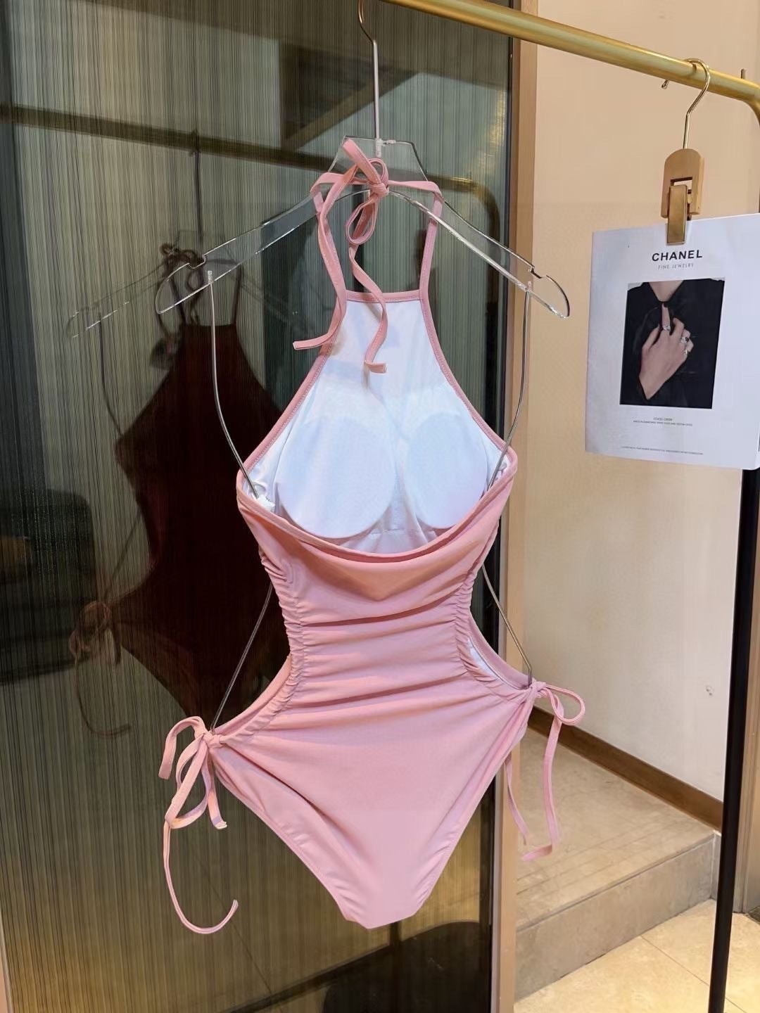 SIDE TIE CUT-OUT ONE-PIECE SWIMSUIT