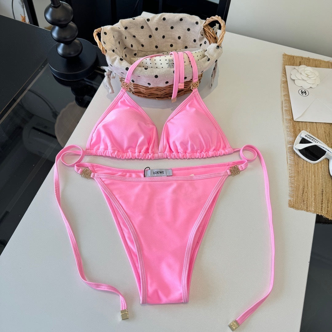 HOT PINK TRIANGLE BIKINI SET